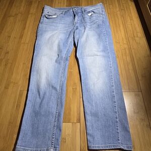 Banana Republic Girlfriend Jeans Petite 29/8 Light Wash Denim Stretch Blue